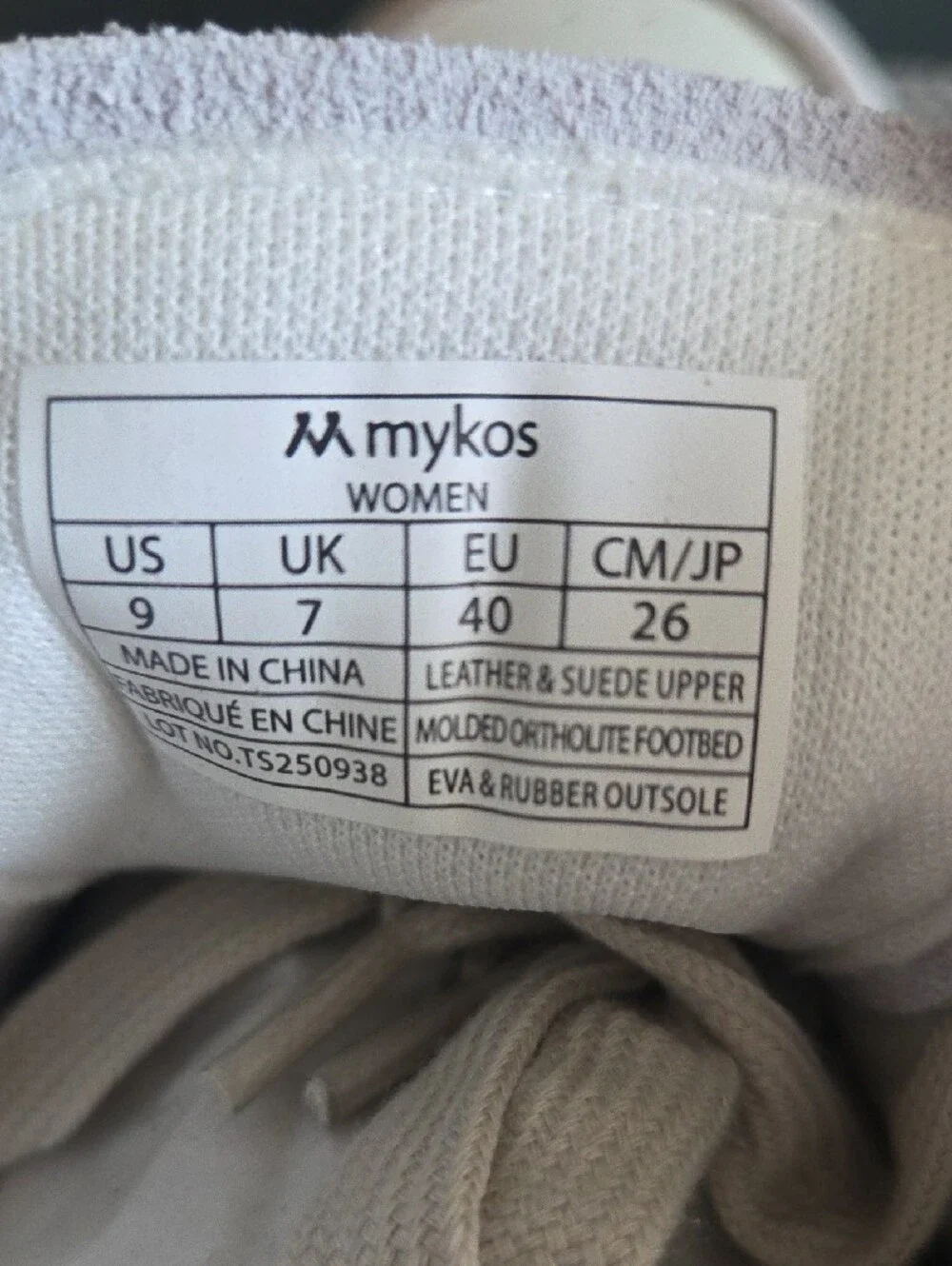 mykos ortholite size